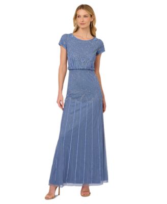 Adrianna Papell - Petite Beaded Blouson Gown
