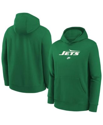 Nike - Big Boys and GIrls Kelly Green New York Jets Rewind Club Fleece Pullover Hoodie