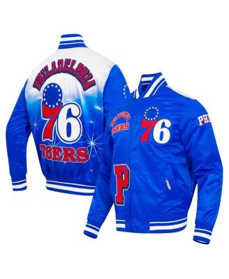 Pro Standard - Men's Royal Philadelphia 76ers Sublimated Satin Full-Snap Jacket