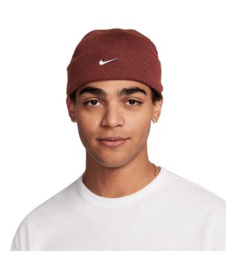 Nike - Men's  Burgundy Swoosh Terra Cuffed Knit Hat