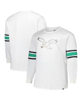 '47 Brand - Men's White Philadelphia Eagles Big Tall Premier Brex Long Sleeve T-Shirt