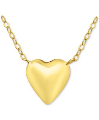 Giani Bernini - Heart Pendant Necklace, 16" + 2" extender  in Sterling Silver or 18k Gold Over Sterling Silver