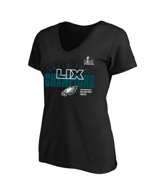 Fanatics - Women's Black Philadelphia Eagles Super Bowl LIX Champions Plus Size Iconic Victory V-neck T-Shirt