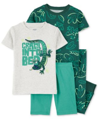 Carter's - Toddler Boys Lizard Pajamas, 4 Piece Set