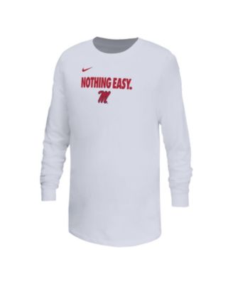 Nike - Big Boys and Girls White Ole Miss Rebels 2025 Legend Bench Long Sleeve T-Shirt