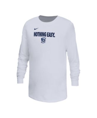 Nike - Big Boys and Girls White Creighton Bluejays 2025 Legend Bench Long Sleeve T-Shirt