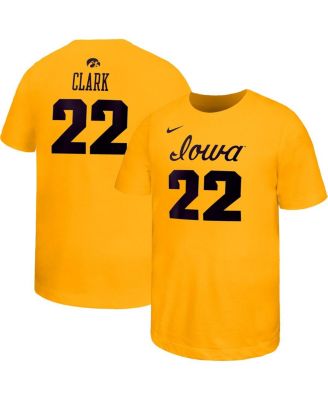 Nike - Big Boys and Girls Caitlin Clark Gold Iowa Hawkeyes Retired Player Name Number Core T-Shirt