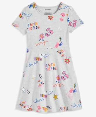 Epic Threads - Little & Big Girls Doodle-Print Skater Dress