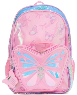 InMocean - Big Girls Butterfly Backpack, Keychain & Lunch Bag Set