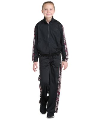 adidas - Big Girls Tricot Long-Sleeve Full-Zip Jacket & Wide-Leg Pants, 2 Piece Set