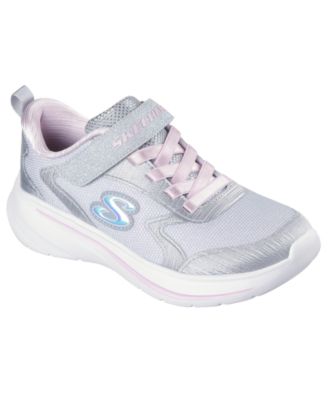 Skechers - Little Girls Wave 92 Fastening Strap Casual Sneakers from Finish Line