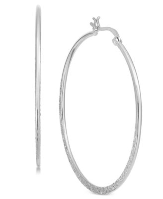 And Now This - Textured Hoop Earrings