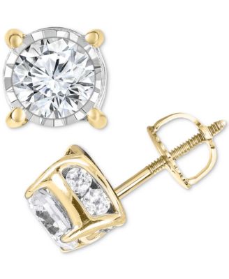 TruMiracle - Diamond Spiral Stud Earrings (1-1/4 ct. t.w.) in 14k Gold, Rose Gold or White Gold