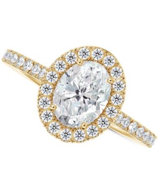 De Beers Forevermark - Diamond Oval Halo Engagement Ring (1 ct. t.w.) in 14k Gold