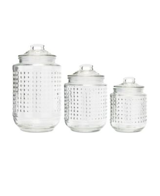 Style Setter - Beaded Glass Canisters with Lids, Set of 3