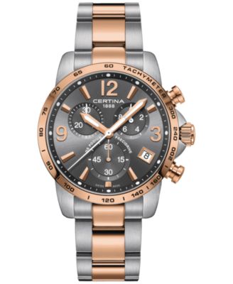 Certina - Men's Swiss Chronograph DS Podium Two-Tone Stainless Steel Bracelet Watch 41mm