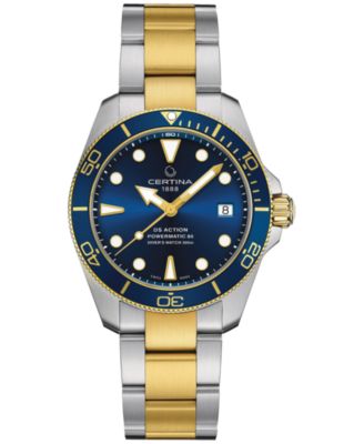 Certina - Unisex Swiss Automatic DS Action Diver Two-Tone Stainless Steel Bracelet Watch 38mm