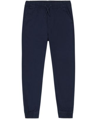 Nautica - Big Boys Evan Tapered-Fit Stretch Khaki Joggers with Reinforced Knees