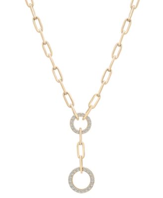 Wrapped in Love - Diamond Circle 17" Lariat Necklace (1/2 ct. t.w.) in 14k Gold