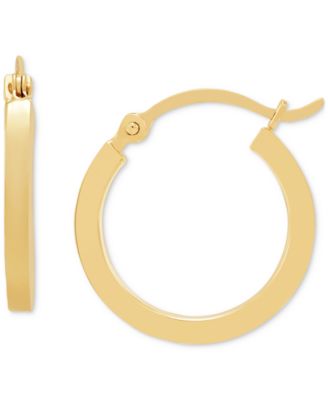 Macy's - 14k Gold Earrings, Polished Square Hoops