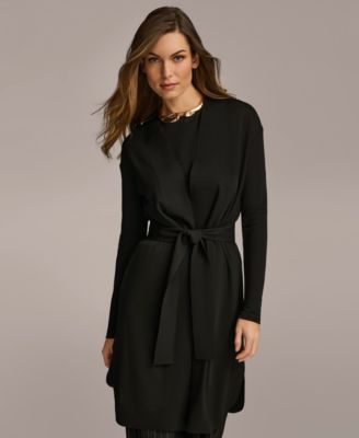 Donna Karan New York - Women's Tie Waist Long Cardigan