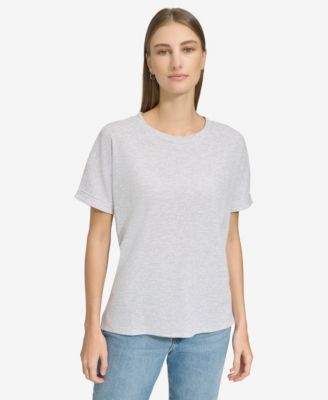 Marc New York - Women's High-Low Waffle-Knit Tee