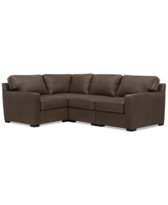 Furniture - Radley 4-Pc. Leather Corner 85" x 113" Sectional