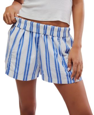 Free People - Women's Get Free Striped Pull On Shorts