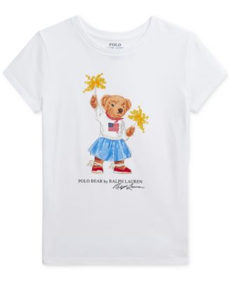 Polo Ralph Lauren - Big Girls Polo Bear Cotton Jersey Tee
