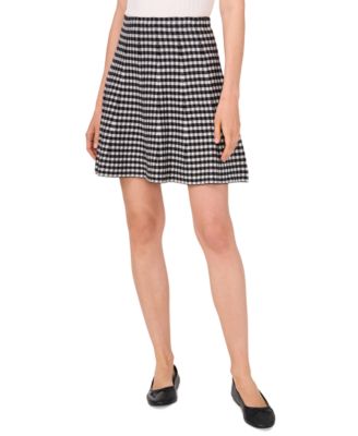 CeCe - Women's Gingham A-Line Mini Skirt