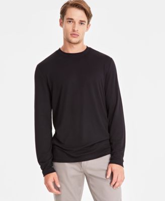 Alfani - Alfatech Long Sleeve Crewneck T-Shirt