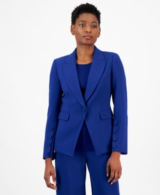 Tahari ASL - Women's Single-Button Peak-Lapel Blazer