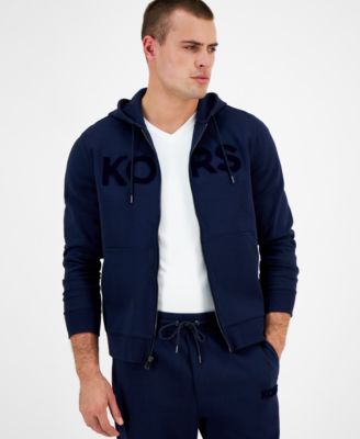 Michael Kors - Men's Textured-Logo Zip Hoodie
