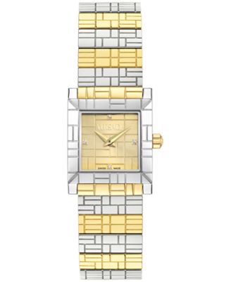 Versace - Women's Swiss Mosaic Two-Tone Stainless Steel Bracelet Watch 22mm