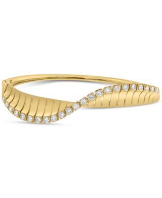 EFFY Collection - Diamond Wave Bangle Bracelet (1-1/4 ct. t.w.) in 14k Gold
