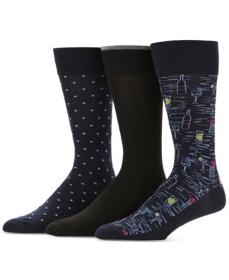 Perry Ellis Portfolio - Men's 3pk. Festive Graphic Socks