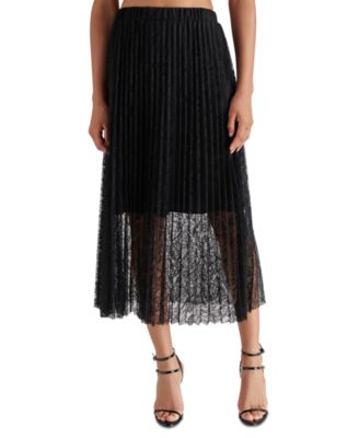 Steve Madden - Women's Keira Pull-On Floral-Lace Skirt