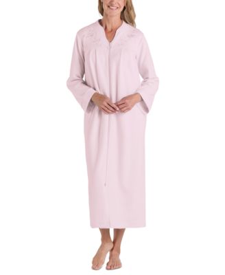 Miss Elaine - Women's Embroidered Waffle-Knit Robe