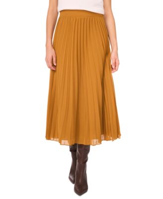 1.STATE - Women's Sunburst Pleated Midi Skirt