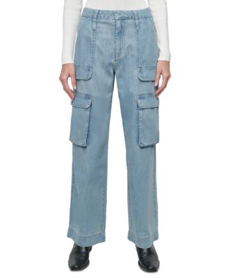 DKNY Jeans - Women's Wide-Leg Utility Pocket Cargo Jeans