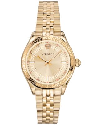 Versace - Women's Swiss Hellenyium Gold Ion Plated Bracelet Watch 36mm