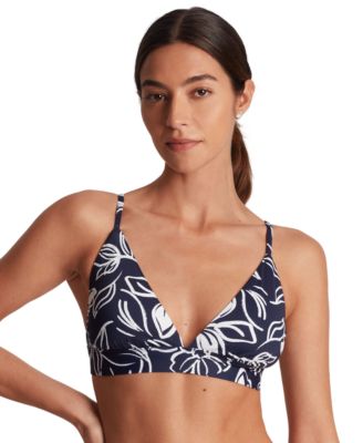 Lauren Ralph Lauren - Women's Floral-Print Triangle V-Neck Bikini Top