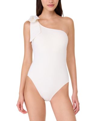 kate spade new york - Women's One-Shoulder Bow-Tie Swimsuit