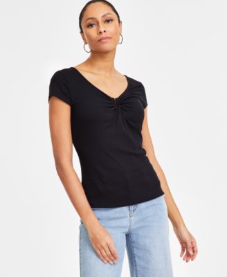 I.N.C. International Concepts - Women's Hardware V-Neck Top