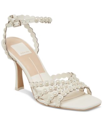 Dolce Vita - Women's Hellen Pearl Strappy Two-Piece Stiletto Dress Sandals