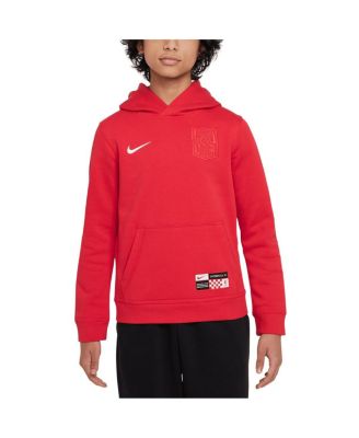 Nike - Big Boys and Girls Red Liverpool Club Pullover Hoodie