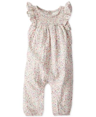 Carter's - Baby Girls Cotton Gauze Smocked Jumpsuit
