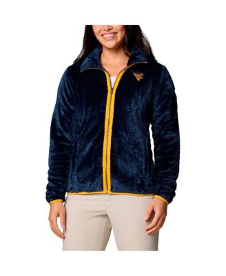 Columbia - Women's Navy West Virginia Mountaineers Fireside II Sherpa Full-Zip Jacket