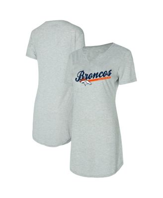 Concepts Sport - Women's  Gray Denver Broncos Petition Knit Nightshirt