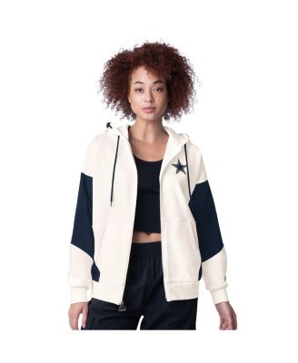 Starter - Women's  White Dallas Cowboys Scrimmage Full-Zip Hoodie